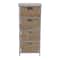 Household Essentials 4-Drawer Dresser with Natural Wicker Baskets